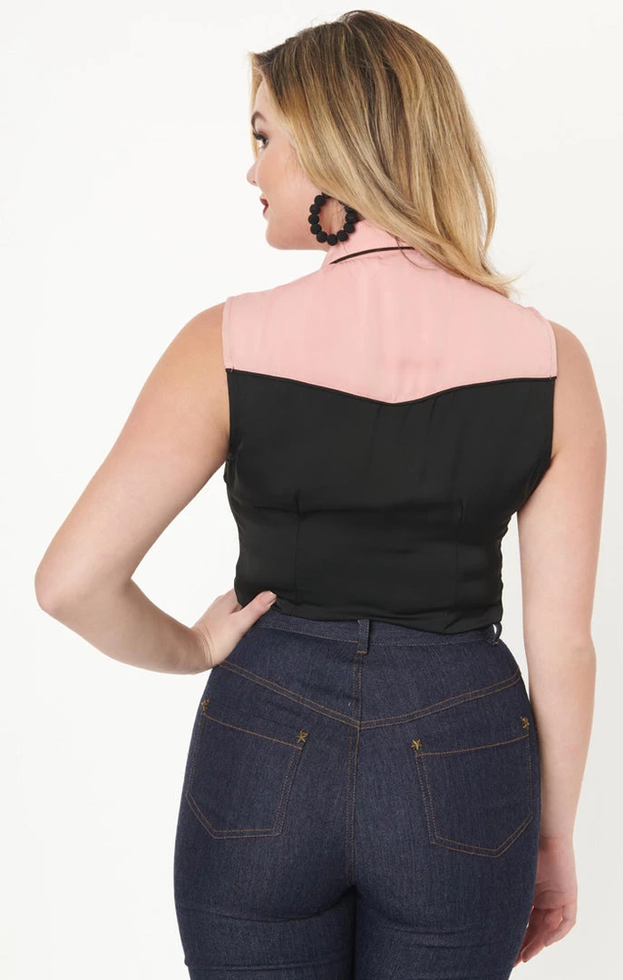 UNIQUE VINTAGE SLEEVELESS FRINGE WESTERN TOP Shop Sour+Plus