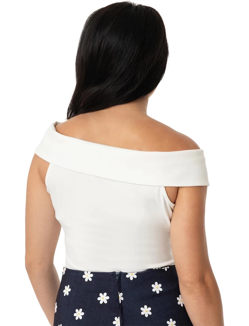 UNIQUE VINTAGE WHITE MARASCHINO TOP Shop Sour+Plus