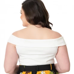 UNIQUE VINTAGE WHITE MARASCHINO TOP Shop Sour+Plus