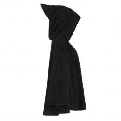 PunkRave PUNK RAVE SALEM HOODED PLUSH CAPE COAT