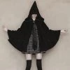 PunkRave PUNK RAVE SALEM HOODED PLUSH CAPE COAT