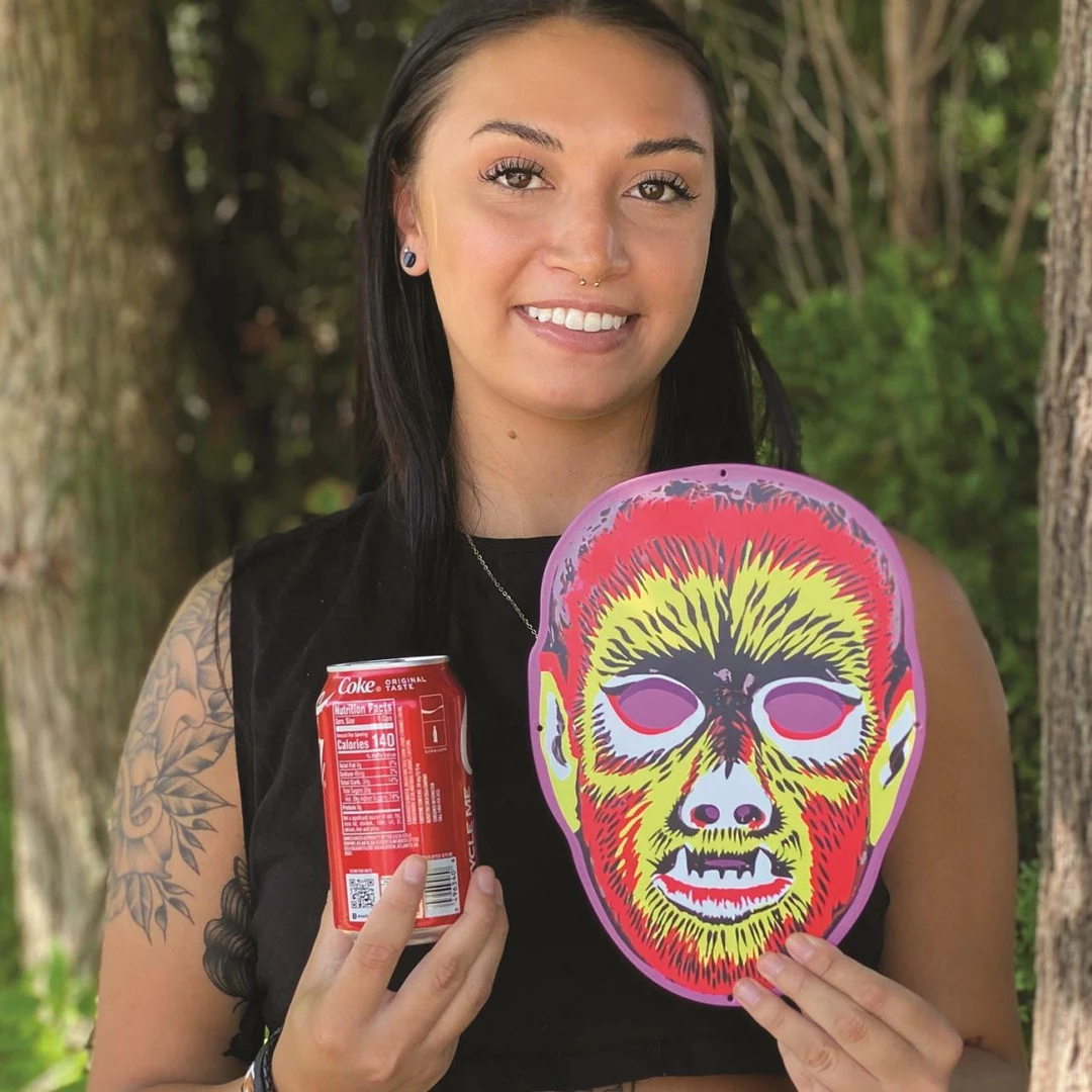 RETRO A GO GO WOLFIE METAL SIGN