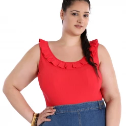 HELL BUNNY YOLANDA TOP RED Shop Sour+Plus